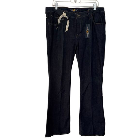 Lucky Brand Low Rise Ginger Bootcut Women's Dark Wash Jeans Size 16W NWT - Picture 1 of 9